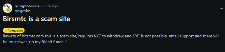 bitsmtc.com exchange scam